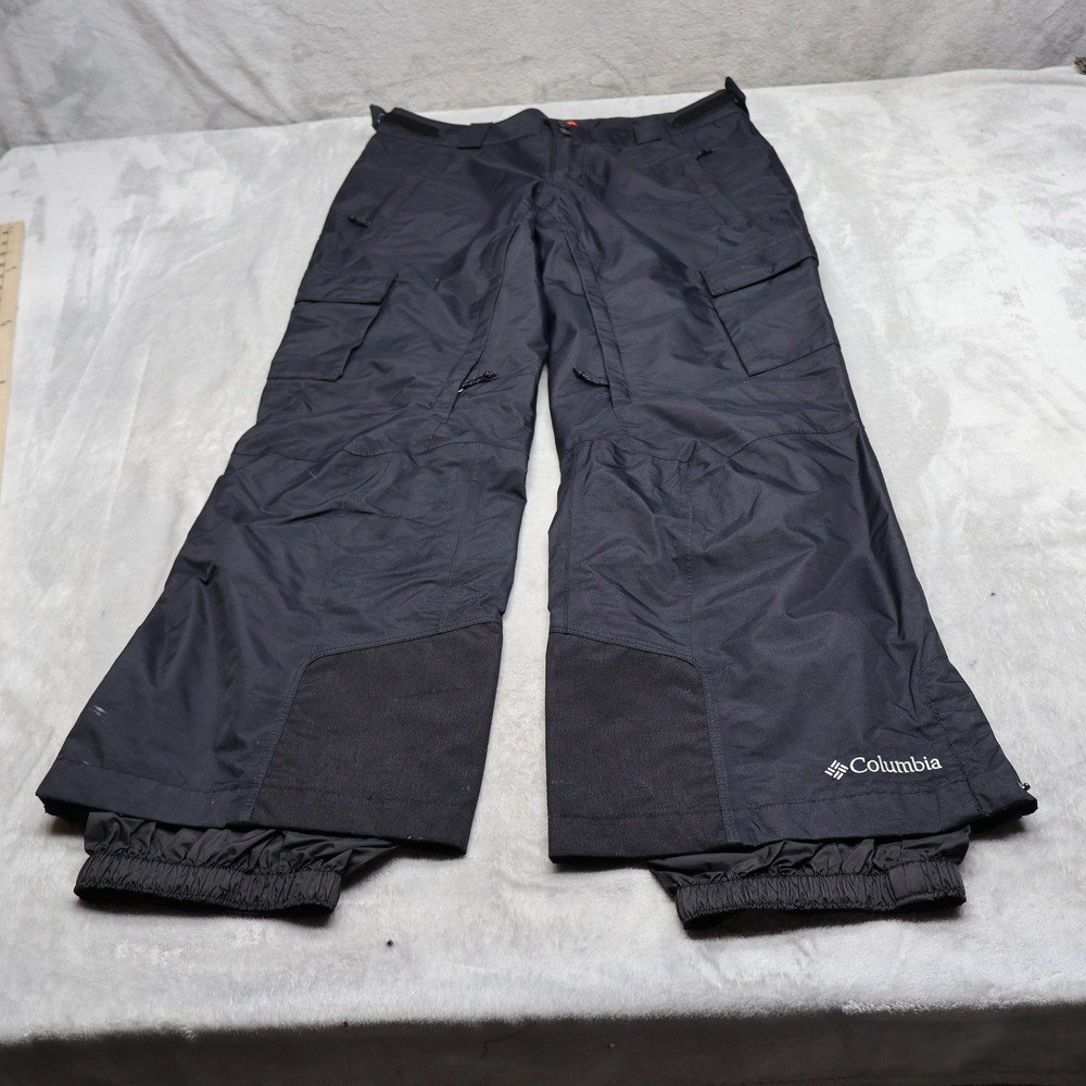 Columbia Pants Mens Medium Black Ridge to Run II Omni Heat Waterproof Ski 35x32